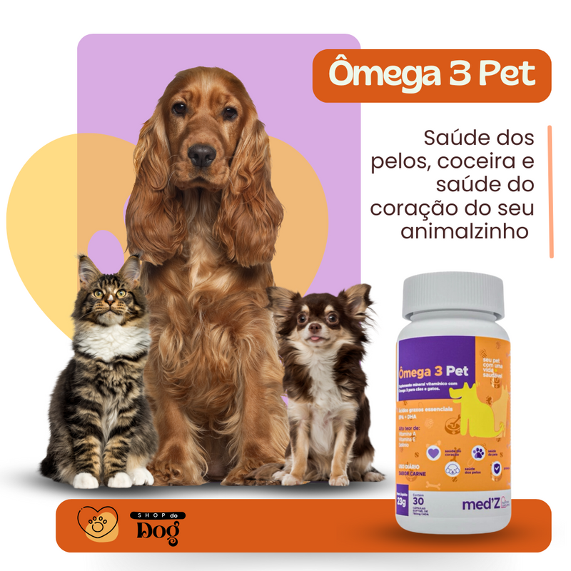 Ômega 3 Para Cães E Gatos | Capsulas Palatáveis