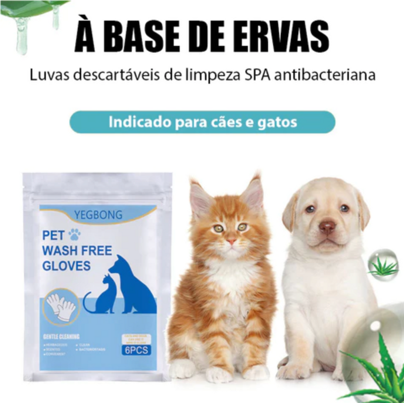 Luvas Higiênicas Banho a Seco PetGloves