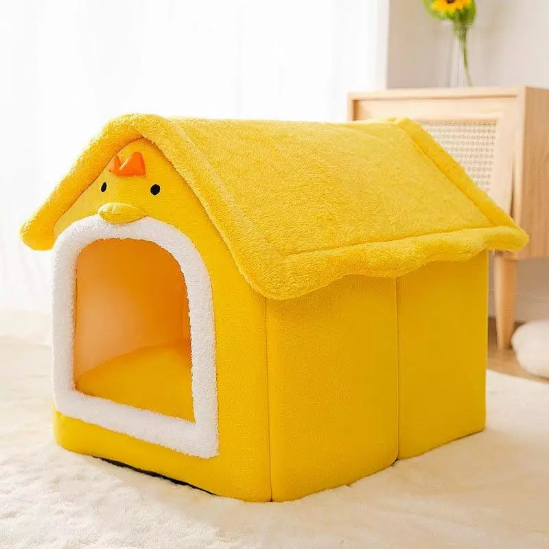 Peluciosa™: Casinha de Pelúcia Pet Refúgio Aconchegante